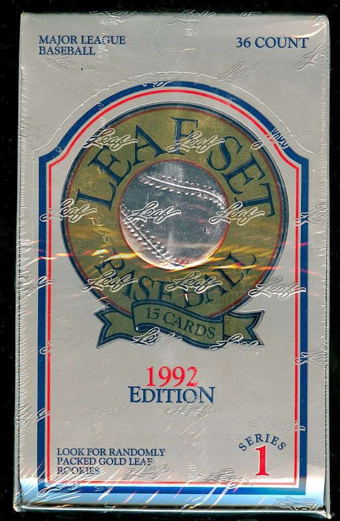 1992-leaf-set-baseball-card-wax-box-series-1-factory-sealed-36-packs-never-opened-mint