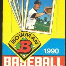 1990 Bowman Baseball card wax box, 36 packs, never opened, MINT
