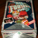1991 Upper Deck Football card wax box Find The (Joe) Montana series, 36 packs, never opened, MINT