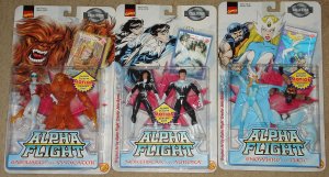 Marvel Alpha Flight Sasquatch Vindicator Snowbird Puck Aurora Northstar action figure 1999, MIP