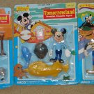 Walt Disney Frontierland Fantasyland Tomorrowland bendable figures Donald Duck Mickey Mouse Goofy