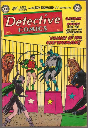 Detective Comics #203 (1954) comic book DC Comics Batman & Robin vs Catwoman FINE+