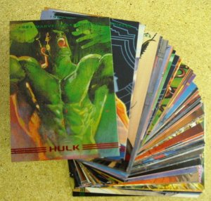 1993 Marvel Masterpieces comic book artwork card set, 90 cards NM/M Hulk Iron Man Avengers