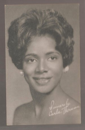 Carla Thomas arcade vending machine exhibit card, EX condition
