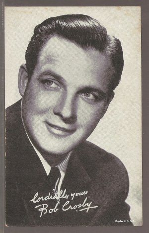 Bob Crosby arcade vending machine exhibit card, EX condition