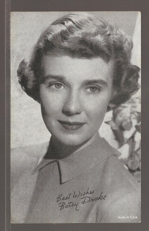 Betsy Drake arcade vending machine exhibit card, EX condition