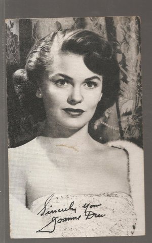 Joanne Dru arcade vending machine exhibit card, VG condition
