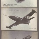 F7U-3P Cutlass, Grumman Panther, Fairchild C-119 planes jets arcade vending machine exhibit card, VG