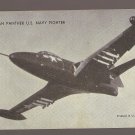 Grumman Panther US Navy Fighter plane jets arcade vending machine exhibit card, VG