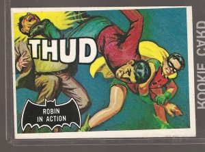 1966 Topps Batman (black bat) non-sports trading card #18 NM Robin in Action