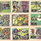 1966 Topps Batman black bat cards #5 7 10 11 17 18 19, 22, 24, 30, 38, 43, 44, 45, 48, 50, 52, 55