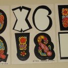 Three 1968 or 1969 Topps Love Initials sticker cards