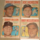FOUR 1970 Topps baseball poster Messersmith Horlen McLain Davis 1, 3, 9, 24