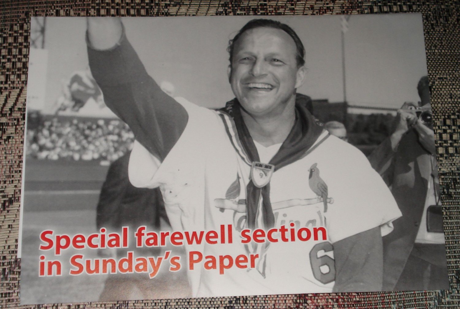 St. Louis Post-Dispatch newspaper Stan Musial death memorial issue ad sheet cover