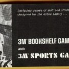 Early 1970's (?) 3M Bookshelf & Sports games catalog, NM, strategy, sports, classics, more!