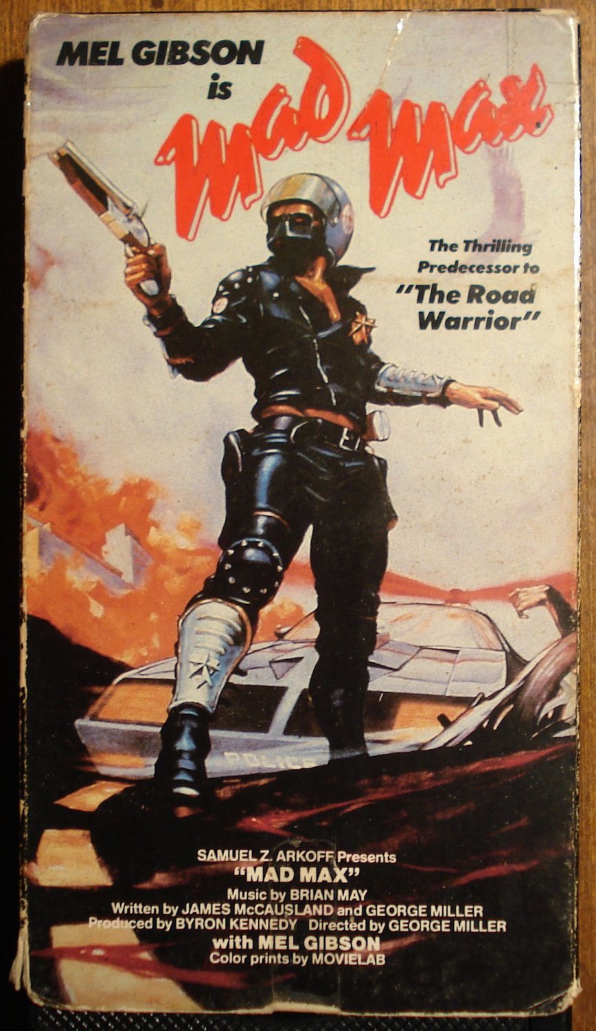 Mad Max VHS video tape movie film, Mel Gibson, science fiction