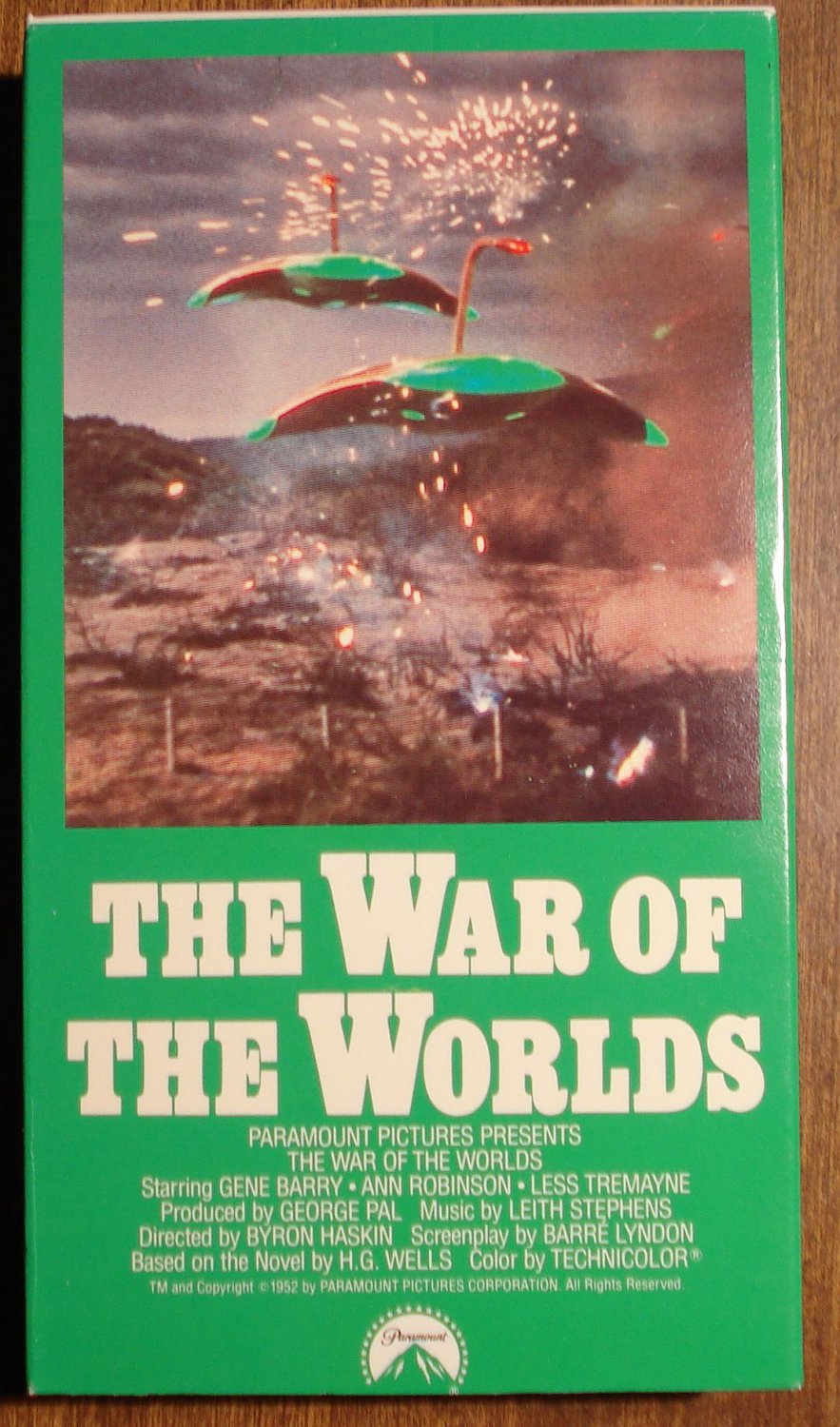 War of the Worlds VHS video tape movie film, classic 1950's original ...