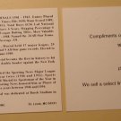 Stan Musial (B) signed (autographed, signature) souvenir card St. Louis Cardinals Hall of Fame HOF