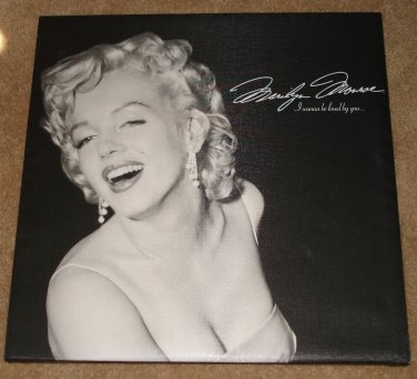 Marilyn Monroe canvas wall art poster print picture - 2' x 2' wood framed - very NICE!