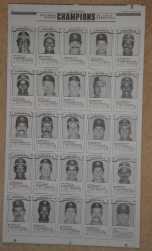 1987 St. Louis Post-Dispatch newspaper NL Champions Cardinals metal printing plate, RARE!