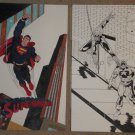 Original artwork of Superman, Spider-Man & Captain America