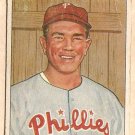 1950 Bowman baseball card #67 Willie Jones VG- Philadelphia Phillies
