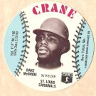 1976 Crane Potato Chips baseball disc card Bake McBride St. Louis Cardinals NM