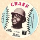 1976 Crane Potato Chips baseball disc card Bake McBride St. Louis Cardinals NM/M OC