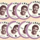 1976 Crane Potato Chips football disc card Mean Joe Greene (Green) Pittsburgh Steelers 8 cards