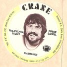 1976 Crane Potato Chips football disc card Roman Gabriel (B) Philadelphia Eables NM/M
