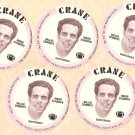 1976 Crane Potato Chips football disc card Roger Staubach Dallas Cowboys 5 cards NM/M LOT2