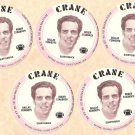 1976 Crane Potato Chips football disc card Roger Staubach Dallas Cowboys 5 cards NM/M LOT3