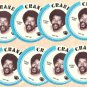 1976 Crane Potato Chips football disc card Charlie Sanders Detroit Lions NM/M 8 cards LOT1