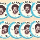 1976 Crane Potato Chips football disc card Charlie Sanders Detroit Lions NM/M 8 cards LOT2