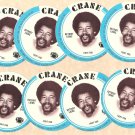 1976 Crane Potato Chips football disc card Charlie Sanders Detroit Lions NM/M 8 cards LOT3