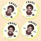1976 Crane Potato Chips football disc card Ron Shanklin Chicago Bears 4 cards NM/M