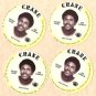 1976 Crane Potato Chips football disc card Ron Shanklin Chicago Bears 4 cards NM/M