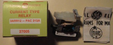 Mars General Electric GE Current Type Relay 3ARR12-PAC 313A 27005 Unused in box