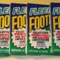 7 packs 1991 Fleer Football card wax packs, never opened, MINT, 14 cards each