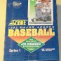 1992 Score Baseball card wax box Series 1, 36 packs, never opened, MINT