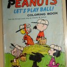 Peanuts Let's Play Ball coloring book, 1968, Charlie Brown, Snoopy, Charles M. Schulz