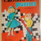 Crossword Puzzles for Children book, 1950's - 1960's, Saalfield Pub., brain teasers & more