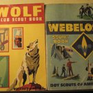 Wolf (1972) & Webelos (1973) Boy Scout books handbooks both w/ parents' supplement