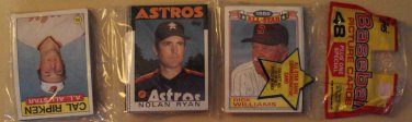 1986 Topps Baseball rack pack, unopened, 48 cards! (hanging rak paks) Nolan Ryan Ripken AS on top