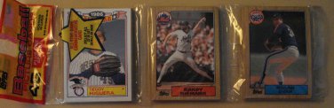 1987 Topps Baseball rack pack unopened 48 cards! (hanging rak paks) Nolan Ryan on top Clemens/back