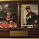 Michael Jordan Basketball & Baseball card plaque, 1994 Classic #1, 1995/96 Upper Deck #195