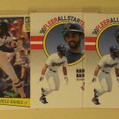 5 Harold Baines baseball cards, rookie, Topps, Donruss, Fleer