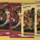 9 David Cone baseball cards, rookie, Score, Fleer, Donruss, NM/M