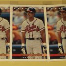6 Dave (David) Justice baseball cards, Upper Deck, Topps, Bowman, NM/M