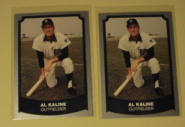 Two (2) 1988 Baseball Legends Al Kaline baseball card #104, NM, Detroit Tigers